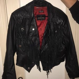 Vintage Leather Fringe Jacket